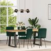 vidaXL Sillas de comedor 4 unidades terciopelo verde oscuro