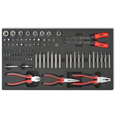 vidaXL Carrito de herramientas 1125 herramientas acero rojo