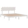 vidaXL Estructura cama de madera maciza blanca super king 180x200 cm