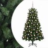 vidaXL &Aacute;rbol de Navidad artificial de ramas plegables con bolas 150 cm