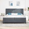 vidaXL Cama tipo Box Spring Gris oscuro 200 x 200 cm Terciopelo