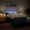 vidaXL Cama box spring con colch&oacute;n tela azul 140x190 cm