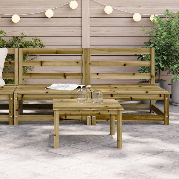 vidaXL Sof&aacute;s de jard&iacute;n sin reposabrazos 2 uds madera pino 70x70x67 cm