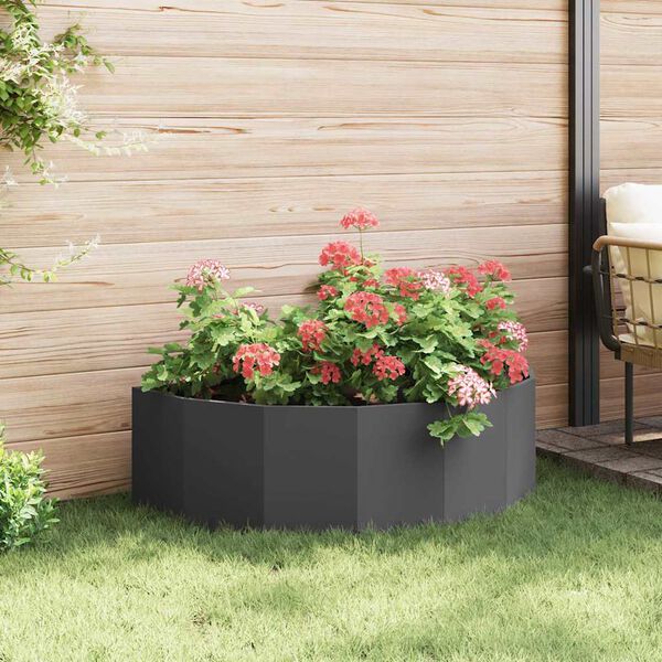 vidaXL Jardinera Negro 120 x 60 x 35 cm Acero