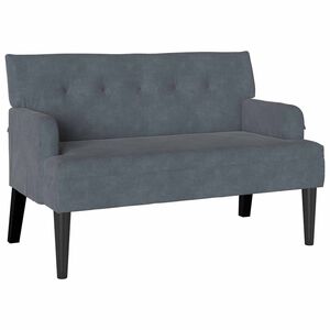 vidaXL Banco Chesterfield Gris oscuro 112 x 65,5 x 75 cm Terciopelo