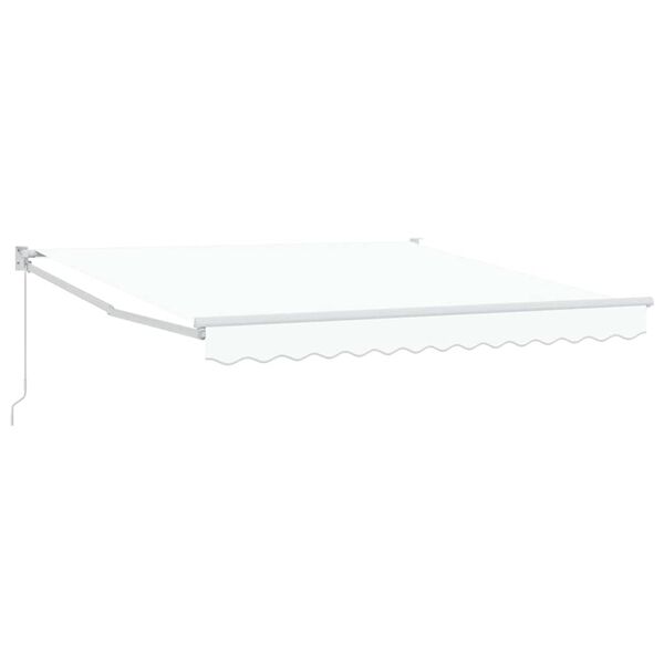 vidaXL Toldo Manual Blanco 3 x 2,5 m Poliester y metal