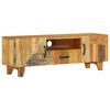 vidaXL Mueble de TV tallado a mano madera maciza reciclada 120x30x40cm