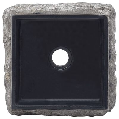 vidaXL Lavabo mármol negro 30x30x13 cm