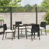 vidaXL Conjunto de Comedor de Jard&iacute;n 5 pcs Negro