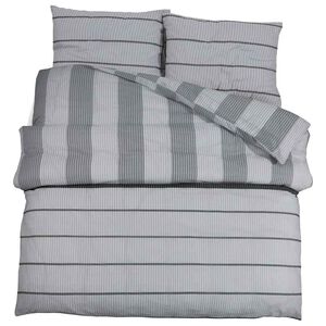vidaXL Juego de funda n&oacute;rdica gris claro 200x220 cm algod&oacute;n