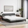 vidaXL Estructura de cama Dover de tela gris oscuro 160x200 cm