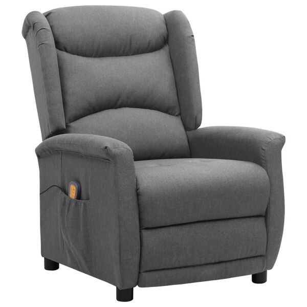vidaXL Sill&oacute;n de masaje elevable tela gris claro