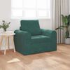 vidaXL Sof&aacute; cama Verde oscuro 98 x 71 x 83 cm Terciopelo