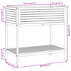 vidaXL Jardinera con estante madera maciza acacia y acero 80x45x80 cm