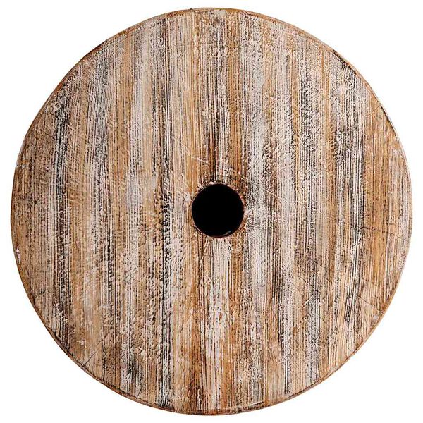 vidaXL Base para sombrilla lavado Ø34 x 40 cm Madera maciza