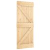 vidaXL Puerta corredera con herrajes madera maciza de pino 80x210 cm