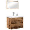 vidaXL Juego de muebles de ba&ntilde;o con caj&oacute;n 3 pcs Madera envejecida