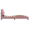 vidaXL Estructura de cama sin colchón terciopelo rosa 90x190 cm