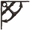 vidaXL Soportes para estanter&iacute;as de pared 12 uds. Marr&oacute;n antiguo