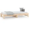vidaXL Sof&aacute; cama extra&iacute;ble madera maciza de pino 2x(90x190) cm