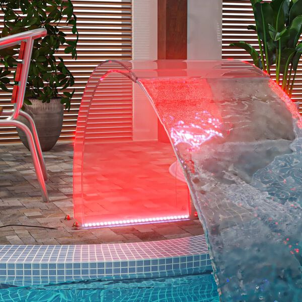vidaXL Fuente de piscina con LED RGB acr&iacute;lico 50 cm