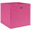 vidaXL Cajas de almacenaje 10 uds tela rosa 32x32x32 cm
