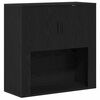 vidaXL Highboard Roble negro 80 x 33 x 150 cm Madera contrachapada