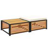 vidaXL Mesa de jard&iacute;n con taburete madera maciza de acacia