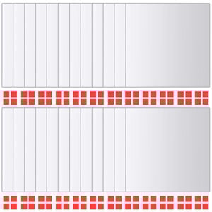 vidaXL Azulejos de espejo 24 unidades cuadrados vidrio
