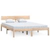 vidaXL Estructura de cama sin colch&oacute;n madera maciza 120x200 cm