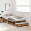 vidaXL Cama con almacenamiento Madera Vieja 90 cm Madera contrachapada