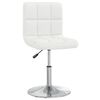 vidaXL Taburete de cocina cuero sint&eacute;tico blanco