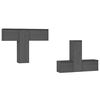 vidaXL Muebles para TV 6 piezas madera maciza de pino gris