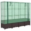vidaXL Arriate con cubierta invernadero aspecto rat&aacute;n 160x40x138 cm