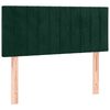 vidaXL Cama box spring colch&oacute;n y LED terciopelo verde oscuro 120x190cm