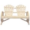 vidaXL Sillón de jardín Adirondack doble madera maciza de abeto