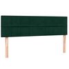vidaXL Cama box spring con colch&oacute;n y LED terciopelo verde oscuro 140x210 cm