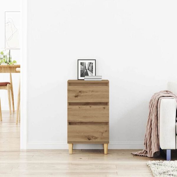 vidaXL Armario de Noche con caj&oacute;n Roble artesanal 40 x 35 x 70 cm