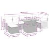 vidaXL Set sof&aacute;s jard&iacute;n y cojines 8 pzas rat&aacute;n sint&eacute;tico acacia gris