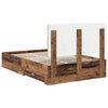 vidaXL Estructura de cama con cabecera Madera vieja 120 x 190 cm
