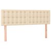 vidaXL Cama box spring con colch&oacute;n tela color crema 140x190 cm
