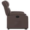 vidaXL Sill&oacute;n reclinable elevable cuero sint&eacute;tico marr&oacute;n