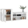 vidaXL Mueble zapatero madera contrachapada blanco brillo 130x35x54 cm