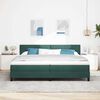 vidaXL Cama tipo Box Spring Verde oscuro 200 x 200 cm Terciopelo