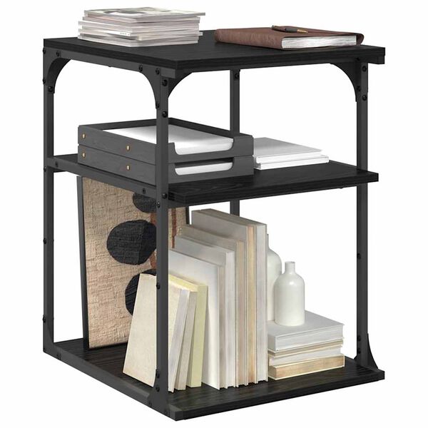 vidaXL Soporte para Impresora Roble Negro 43 x 48 x 64 cm