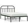vidaXL Estructura cama sin colch&oacute;n con cabecero metal negro 120x190 cm