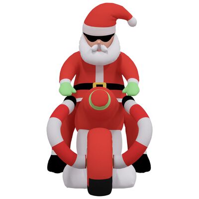 vidaXL Papá Noel inflable de Navidad con luces LED 156 cm