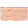 vidaXL Tablero mesa madera roble tratada marr&oacute;n claro 80x40x(2-4) cm