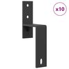 vidaXL Kit de herrajes para puertas correderas acero negro 366 cm