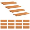 vidaXL Alfombras para escalones 16 uds. 70 x 30 x 2 cm Marr&oacute;n Claro